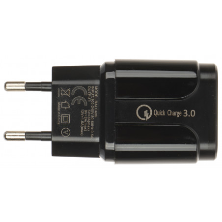 USB MAINS CHARGER 5V/3A/USB-QUICK3.0/B STAZER