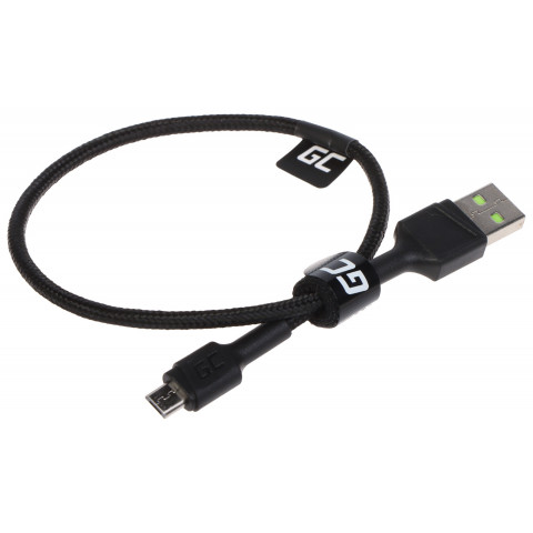 KÁBEL USB-A/USB-MICRO/0.3M-GC 0.3 m Green Cell