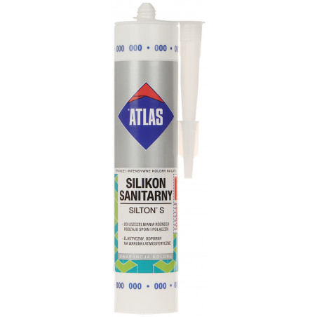 SANITÁRNY SILIKÓN SIL-S280-T/ATLAS SILTON S KARTÓN 280 ml BEZFAREBNÝ