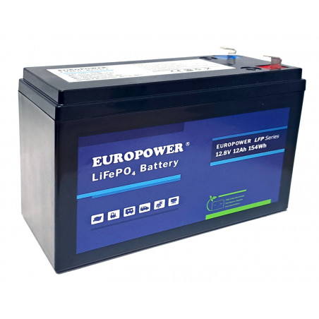 BATÉRIA 12.8V/12AH/LIFEPO4-EP EUROPOWER