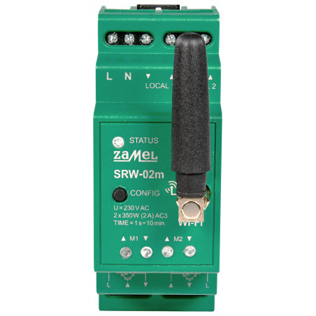 INTELIGENTNÝ OVLÁDAC ROLIET SRW-02M Wi-Fi 230 V AC ZAMEL