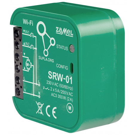 INTELIGENTNÝ OVLÁDAC ROLIET SRW-01 Wi-Fi 230 V AC ZAMEL